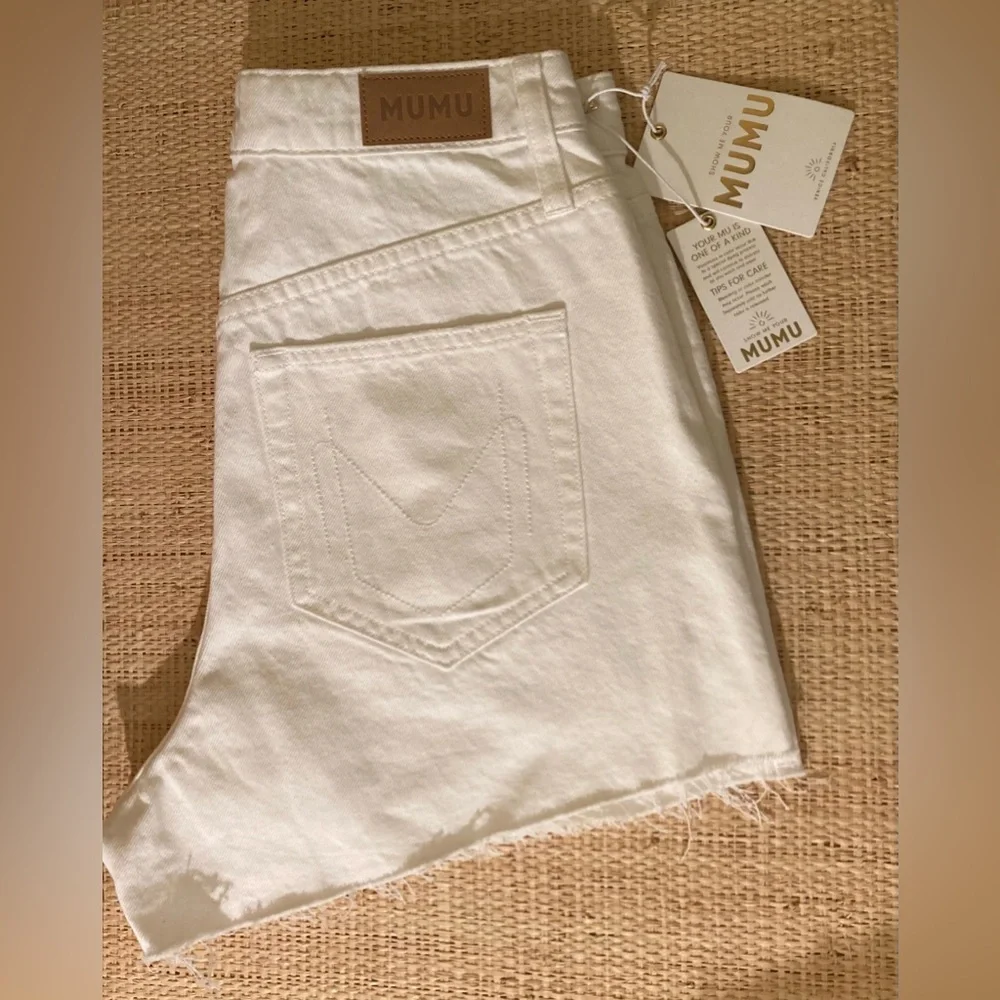 White denim shorts Show Me Your Mumu White Shorts - Picture 14 of 16